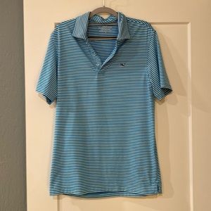 Vineyard Vines Men’s Performance Striped Polo Shirt in Size Small